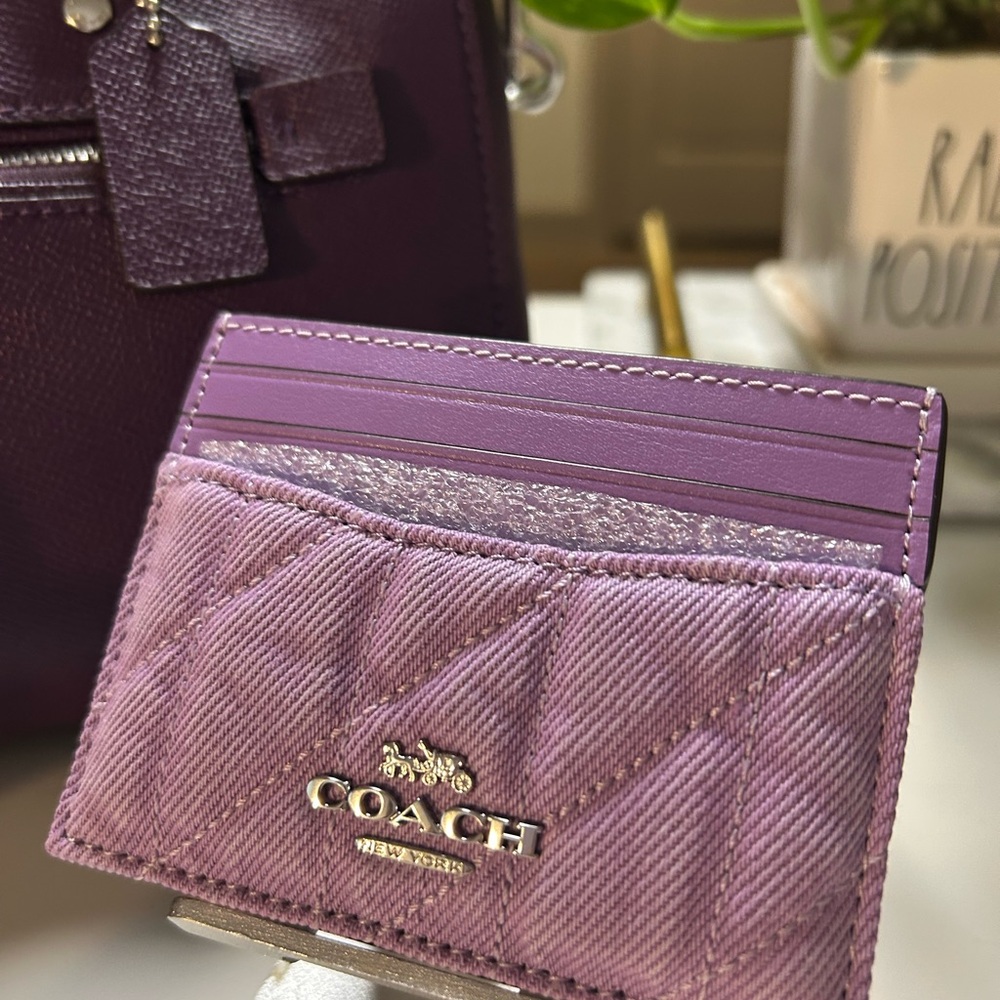 Coach Lavender Card Holder